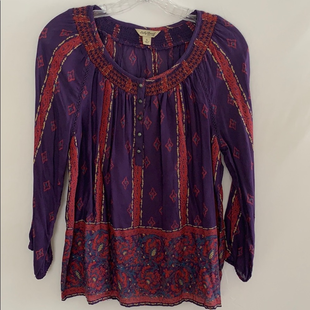 LUCKY BRAND BLOUSE TOP WITH BUTTONS